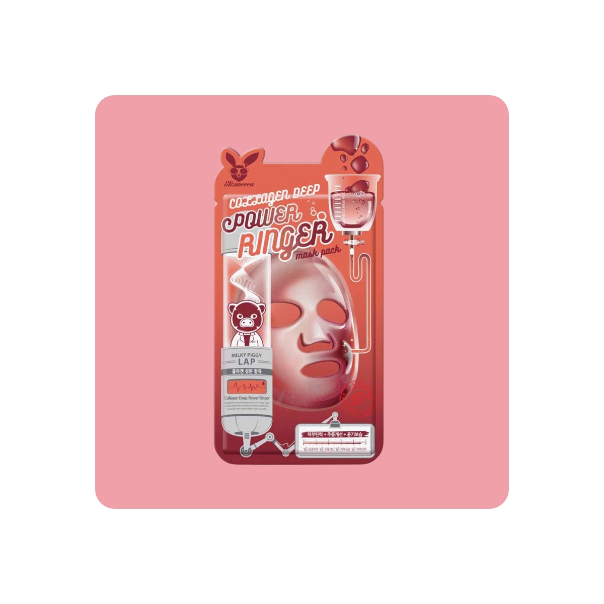 Mascarillas Coreanas de Hoja al mejor precio: Elizavecca Collagen Deep Power Ringer Mask Pack de Elizavecca en Skin Thinks - Piel Seca