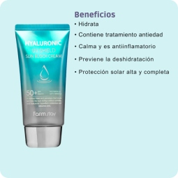 Protección Solar al mejor precio: FarmStay Hyaluronic UV Shield Sun Block Cream SPF50+ PA+++ de FarmStay en Skin Thinks - Piel Seca