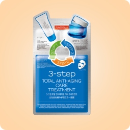 Mascarillas Coreanas de Hoja al mejor precio: Tratamiento completo antiedad PUREDERM 3-Step Total Anti-Aging Care Treatment de Purederm en Skin Thinks - Firmeza y Lifting 