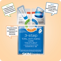 Mascarillas Coreanas de Hoja al mejor precio: Tratamiento completo antiedad PUREDERM 3-Step Total Anti-Aging Care Treatment de Purederm en Skin Thinks - Firmeza y Lifting 