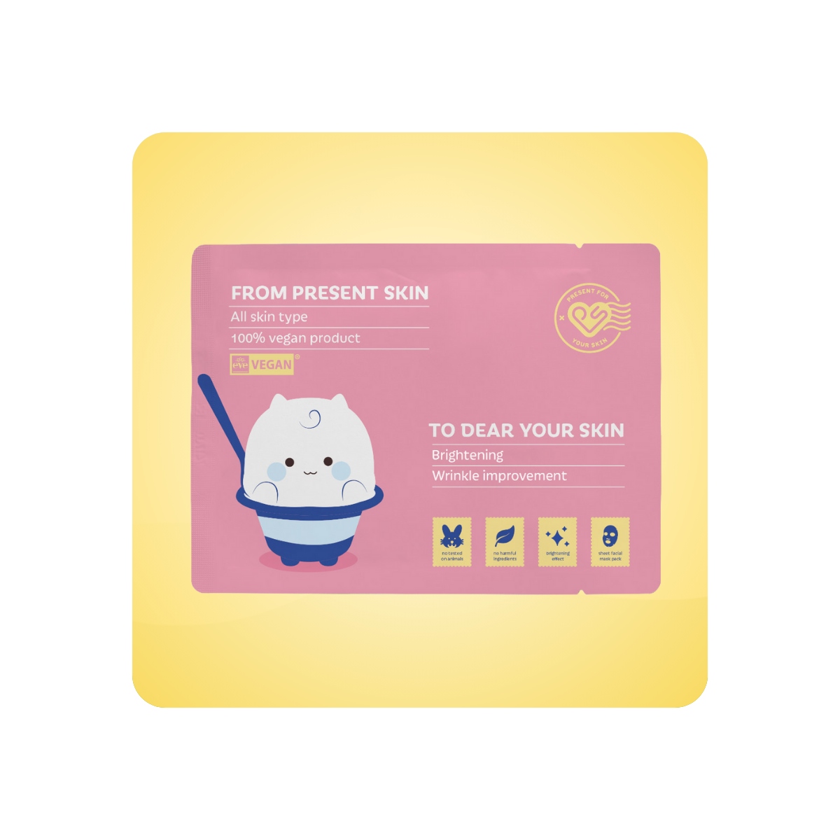 Mascarillas Coreanas de Hoja al mejor precio: Present Skin Probiotics For Your Skin Mask - Ilumina, Antiedad de Present Skin en Skin Thinks - Piel Seca