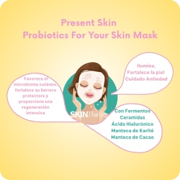 Mascarillas Coreanas de Hoja al mejor precio: Present Skin Probiotics For Your Skin Mask - Ilumina, Antiedad de Present Skin en Skin Thinks - Piel Seca