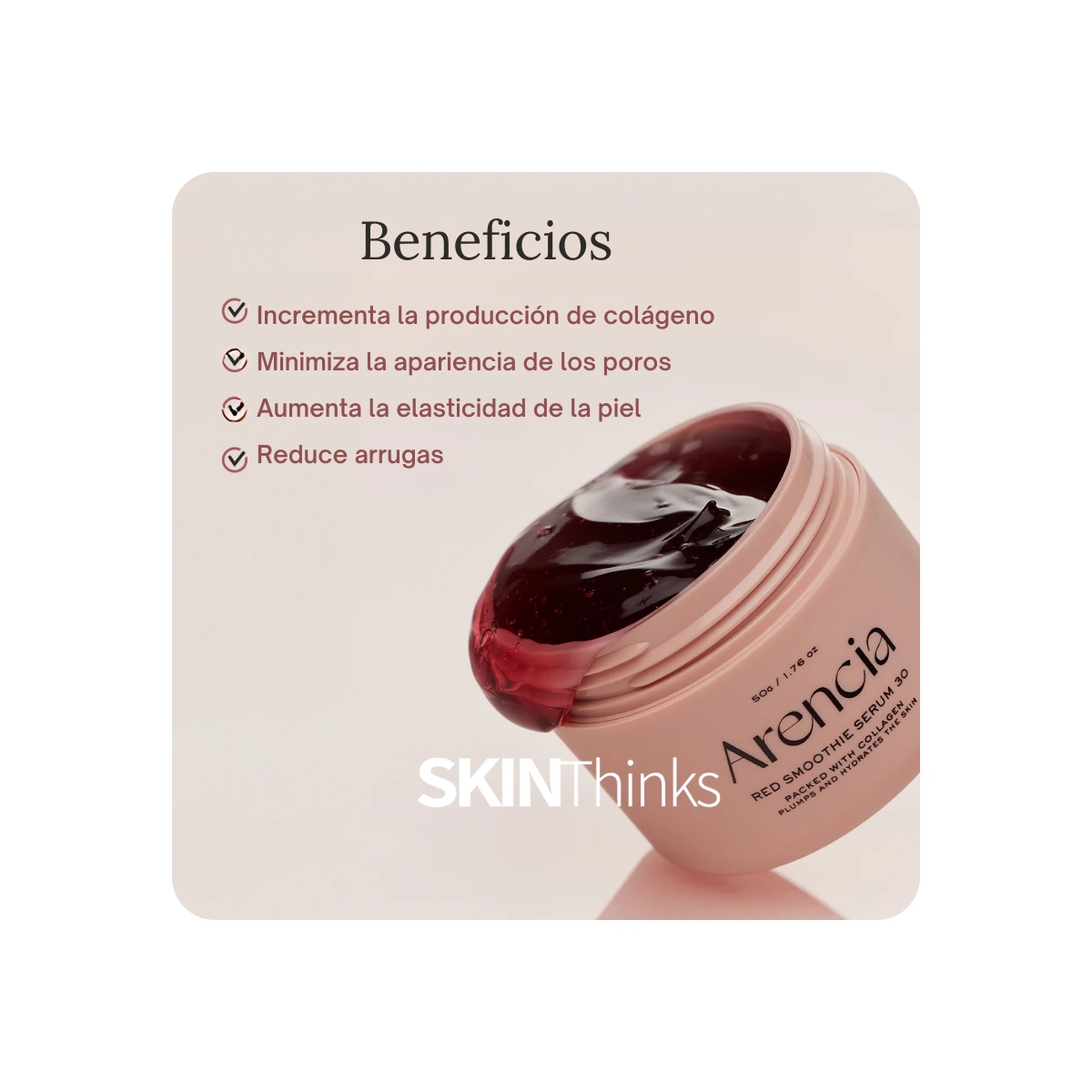 Serum y Ampoules al mejor precio: Arencia Red Smoothie Serum 30 - firmeza, glow, calma de Arencia en Skin Thinks - Piel Seca