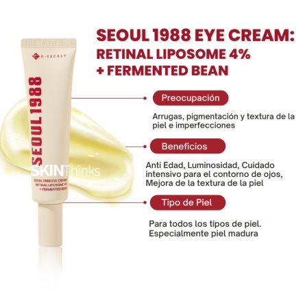Contorno de Ojos al mejor precio: Seoul 1988 Eye Cream: Retinal Liposome 4% + Fermented Bean de K-Secret en Skin Thinks - Piel Seca