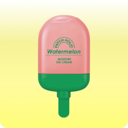 Emulsiones y Cremas al mejor precio: Crema Hidratante 8 tipos de hialurónico PATCH HOLIC Watermelon Moisture Gel Cream de Patch Holic en Skin Thinks - 