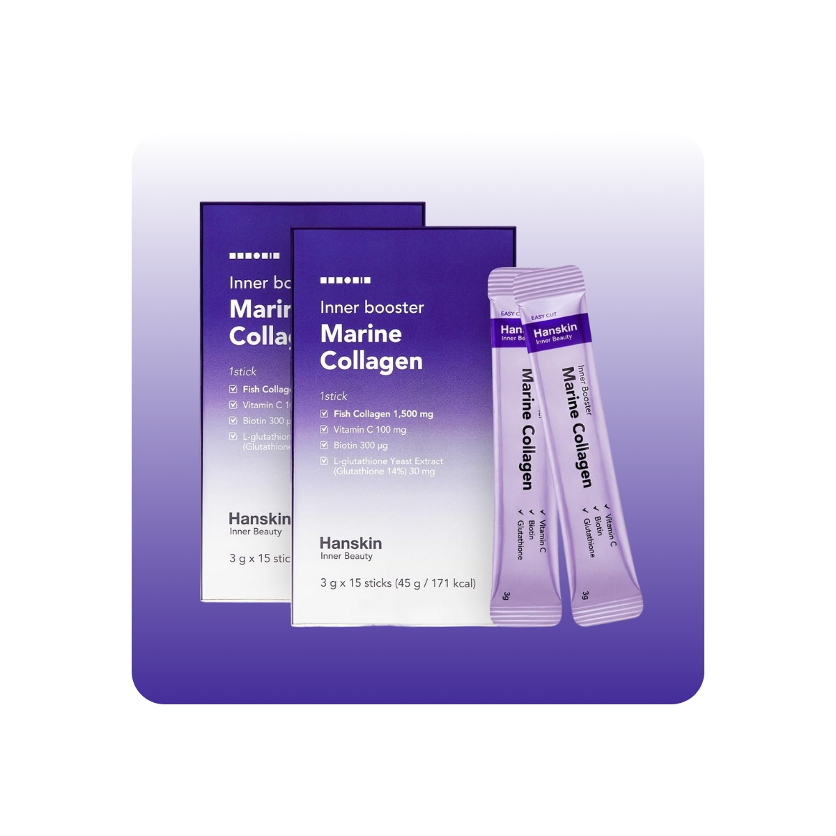 Nutricosmética - Suplementos al mejor precio: Suplemento de Colágeno Marino HanSkin Inner Booster Marine Collagen de Hanskin en Skin Thinks - Tratamiento Anti-Edad