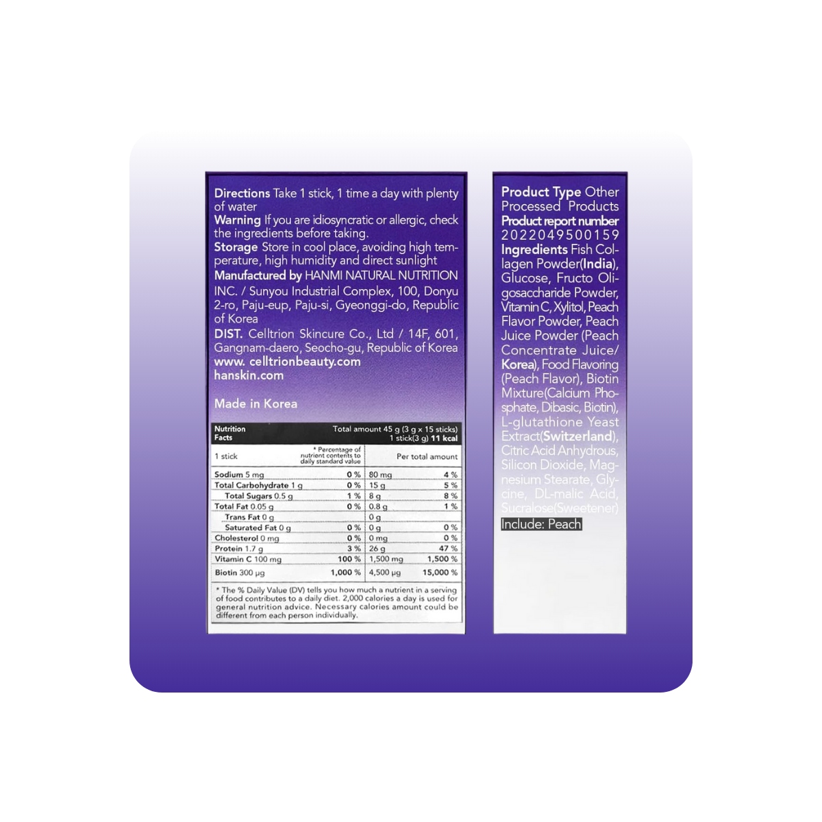 Nutricosmética - Suplementos al mejor precio: Suplemento de Colágeno Marino HanSkin Inner Booster Marine Collagen de Hanskin en Skin Thinks - Tratamiento Anti-Edad