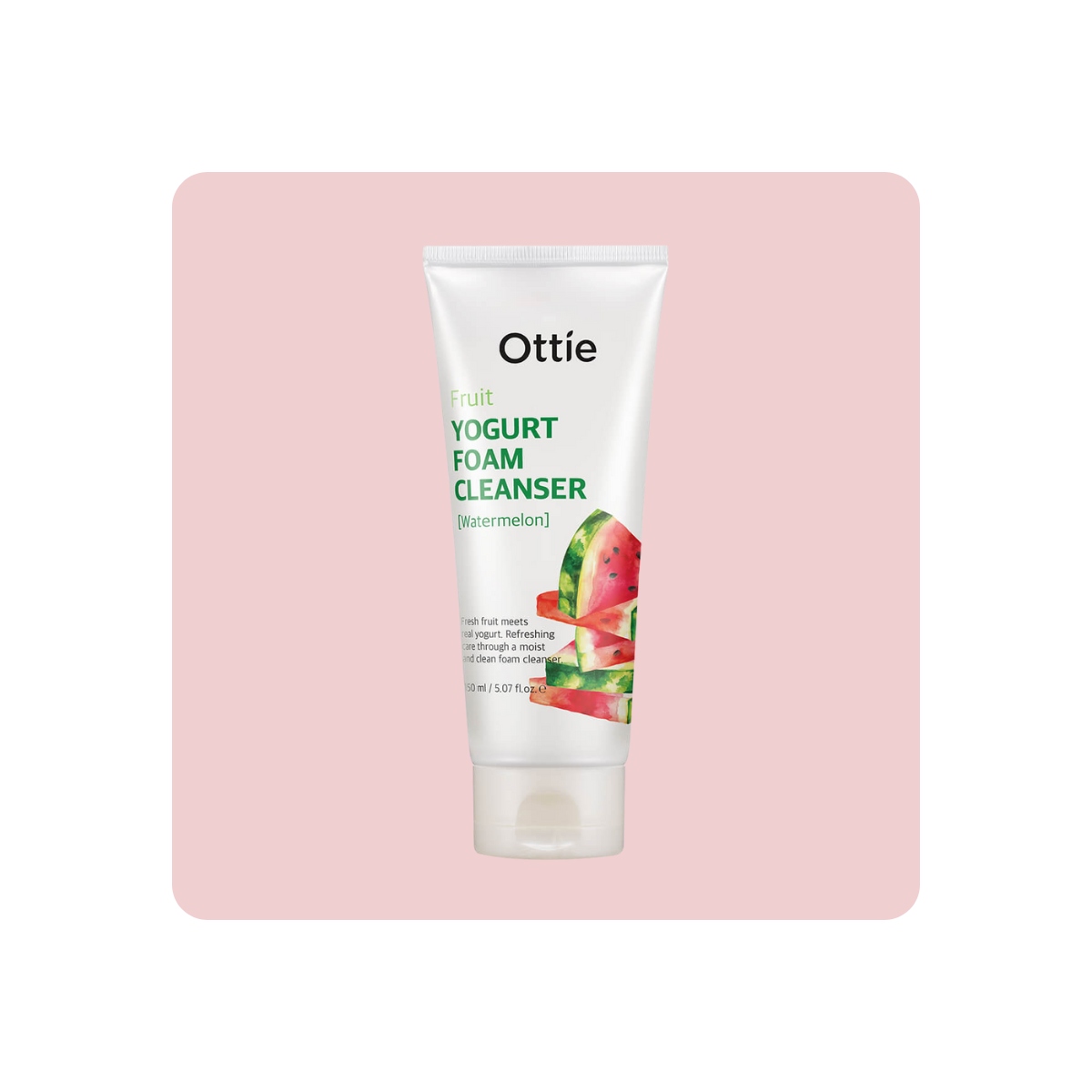 Espumas Limpiadoras al mejor precio: Espuma Nutritiva e Hidratante Ottie Fruit Yogurt Foam Cleanser Watermelon de OTTIE en Skin Thinks - Piel Seca