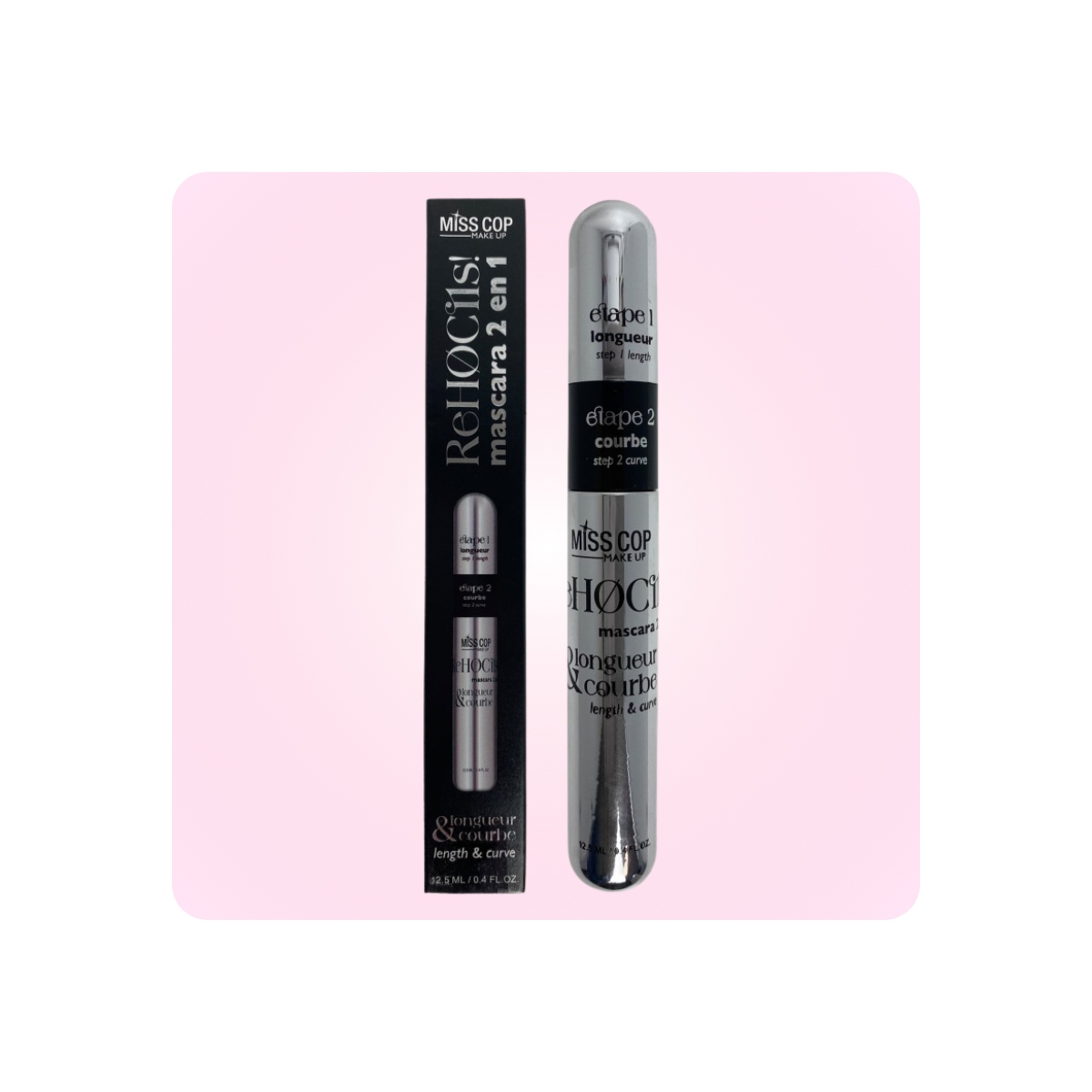 Maquillaje Vegano al mejor precio: Miss Cop Lash Mascara Noir 2 en 1 Rehocils de Miss Cop en Skin Thinks - 