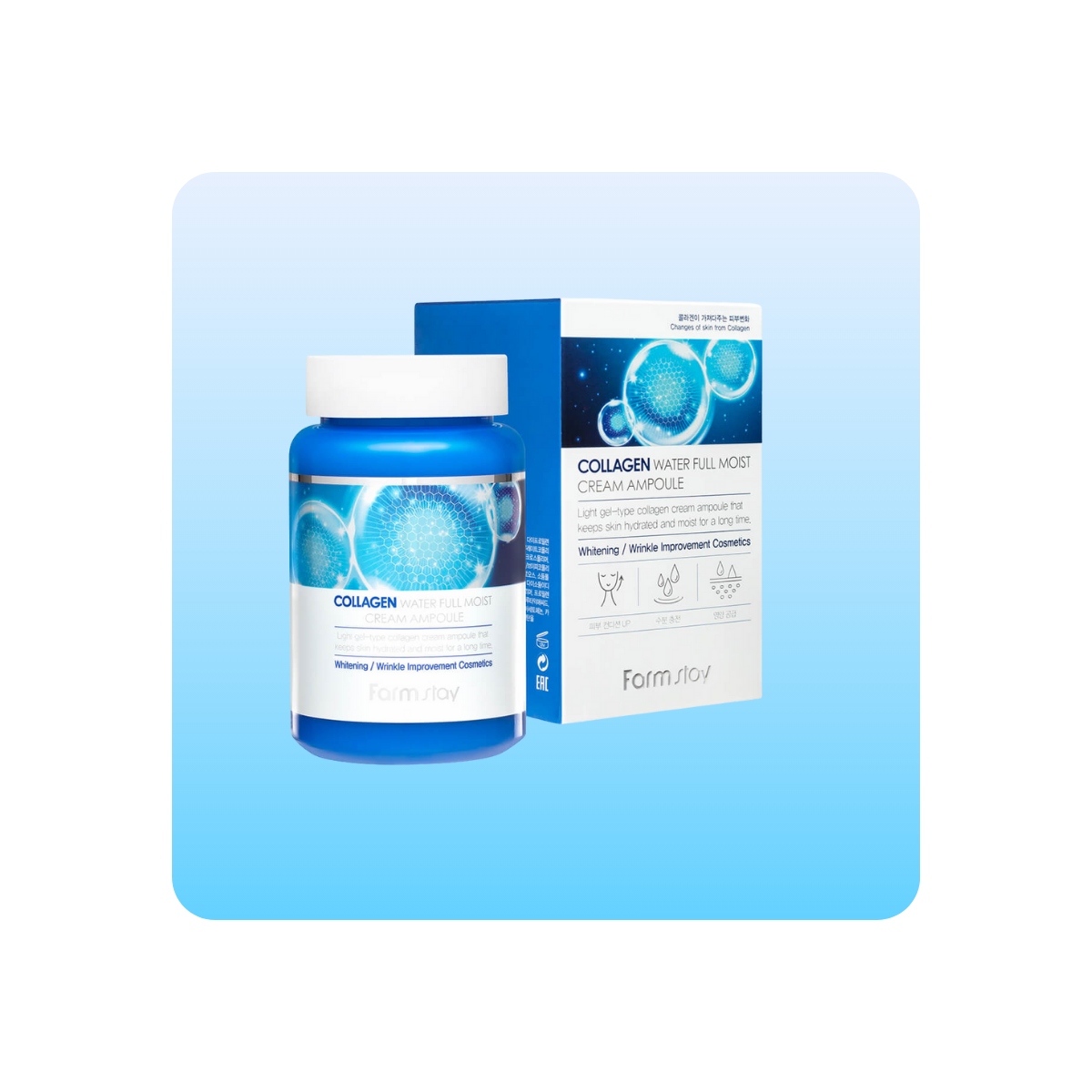 Serum y Ampoules al mejor precio: Farmstay Collagen Water Full Moist Cream Ampoule 250 ml de FarmStay en Skin Thinks - Piel Seca