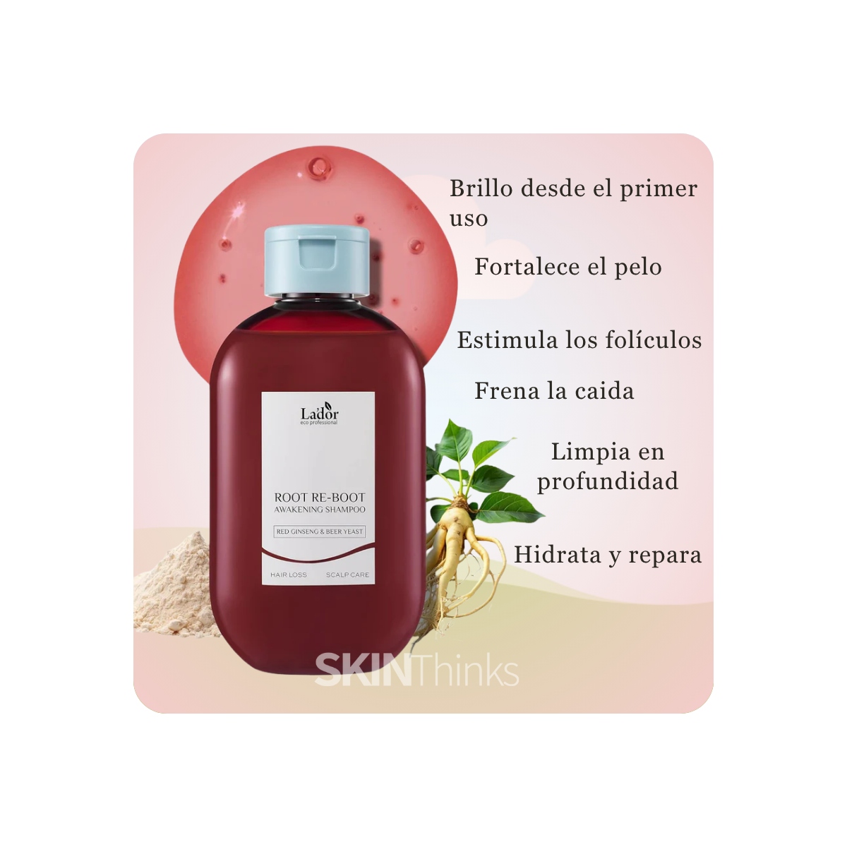 Cabello al mejor precio: LADOR Root Re-Boot Awakening Shampoo (Ginseng rojo y Levadura de Cerveza) de Lador Eco Professional en Skin Thinks - 