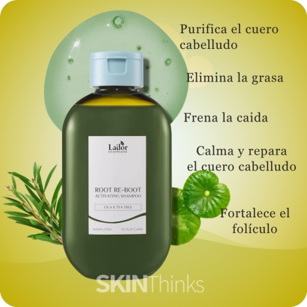 Cabello al mejor precio: LADOR Root Re-Boot Activating Shampoo (Centella asiática y Árbol de té) de Lador Eco Professional en Skin Thinks - 
