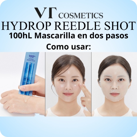 Mascarillas Coreanas de Hoja al mejor precio: VT Cosmetics Hydrop Reedle Shot 100hL 2 Step Mask de VT Cosmetics en Skin Thinks - Piel Grasa