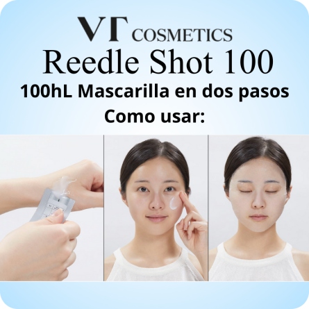Mascarillas Coreanas de Hoja al mejor precio: VT Cosmetics Reedle Shot 100 2 Step Mask de VT Cosmetics en Skin Thinks - Piel Sensible
