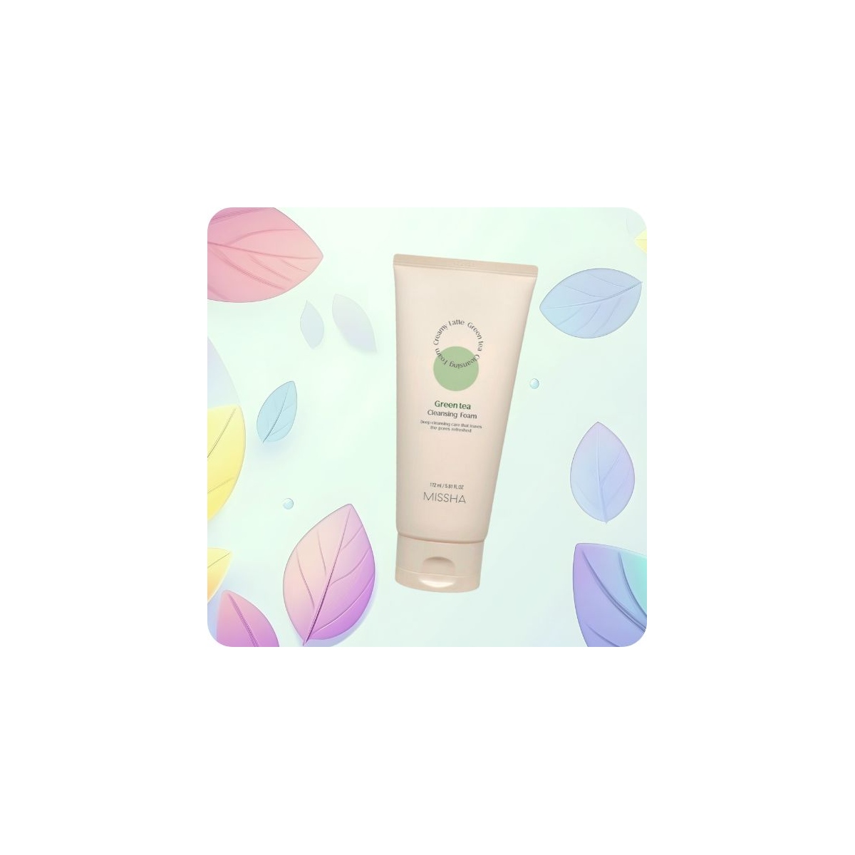 Espumas Limpiadoras al mejor precio: MISSHA Creamy Latte Cleansing Foam Green Tea- Piel grasa y poros de Missha en Skin Thinks - Piel Seca
