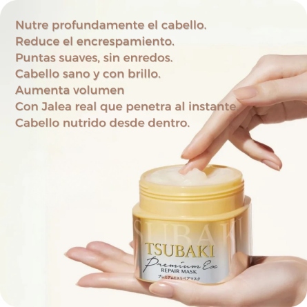 Cabello al mejor precio: Shiseido Tsubaki Premium Repair Hair Mask Mascarilla capilar premium de Fino Premium Touch en Skin Thinks - 