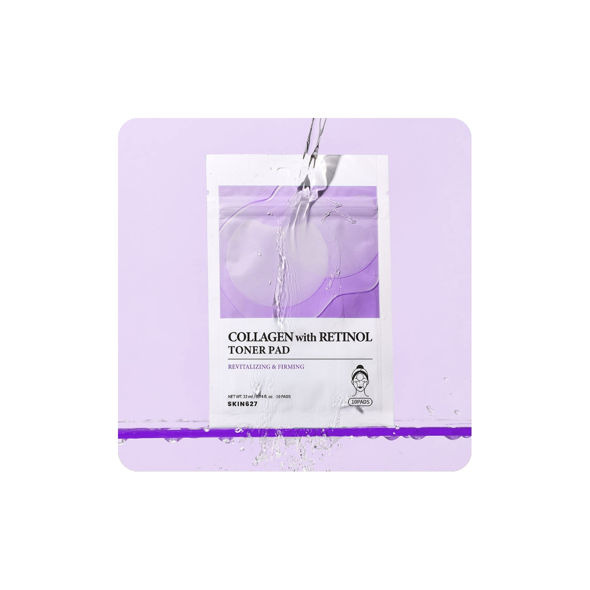 Serum y Ampoules al mejor precio: Algodones con colágeno SKIN627 Collagen with Retinol Toner Pad de SKIN627 en Skin Thinks - Piel Seca