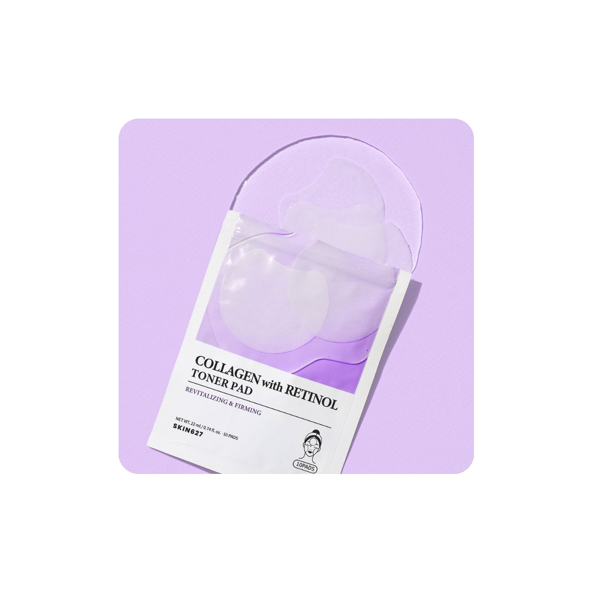 Serum y Ampoules al mejor precio: Algodones con colágeno SKIN627 Collagen with Retinol Toner Pad de SKIN627 en Skin Thinks - Piel Seca