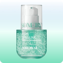 Frasco de cristal transparente del serum Some By Mi PDRN Spirulina Soothing Repair de 50ml