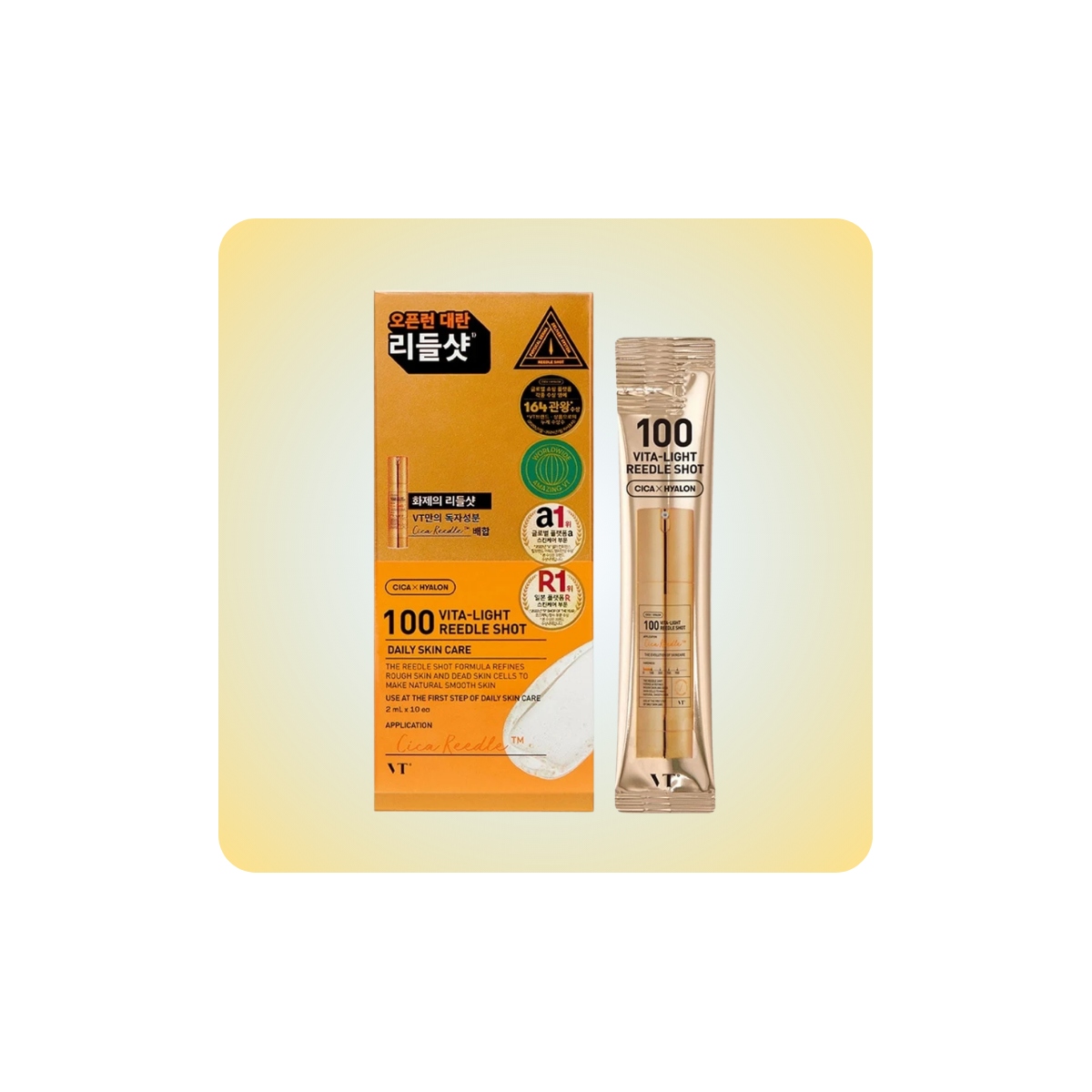 Serum y Ampoules al mejor precio: VT Cosmetics Vita-Light Reedle Shot Stik 2ml — Pack 10 unidades de VT Cosmetics en Skin Thinks - Piel Grasa