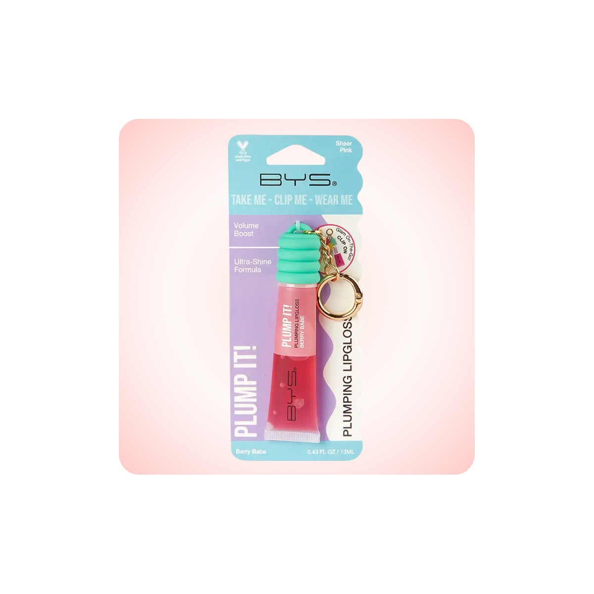 Labios al mejor precio: BYS Brillo de Labios Voluminizador Llavero Berry Babe de BYS Cosmetics en Skin Thinks - 