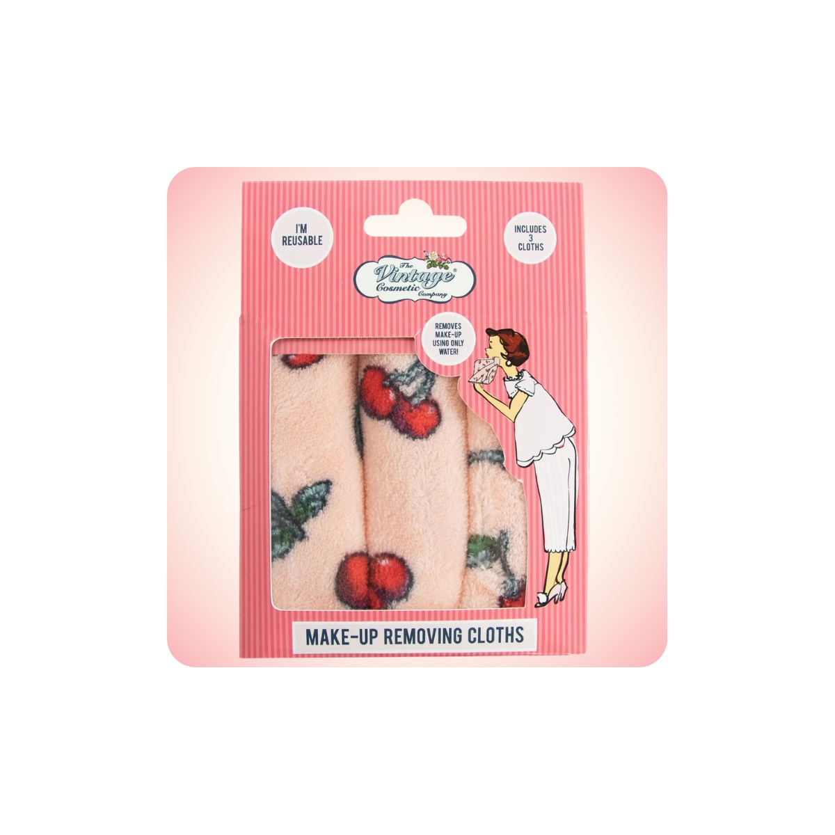 Accesorios al mejor precio: The Vintage Cosmetic Toallitas Desmaquillantes Cereza (pack 3 uds) de en Skin Thinks - 