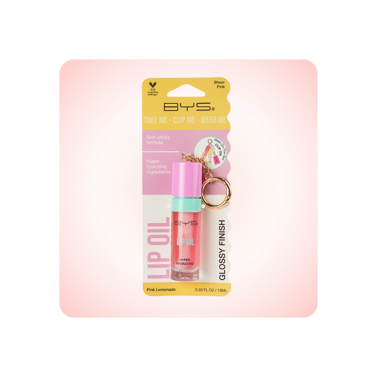 Labios al mejor precio: BYS Aceite Labial & Llavero Pink Lemonade de BYS Cosmetics en Skin Thinks - 