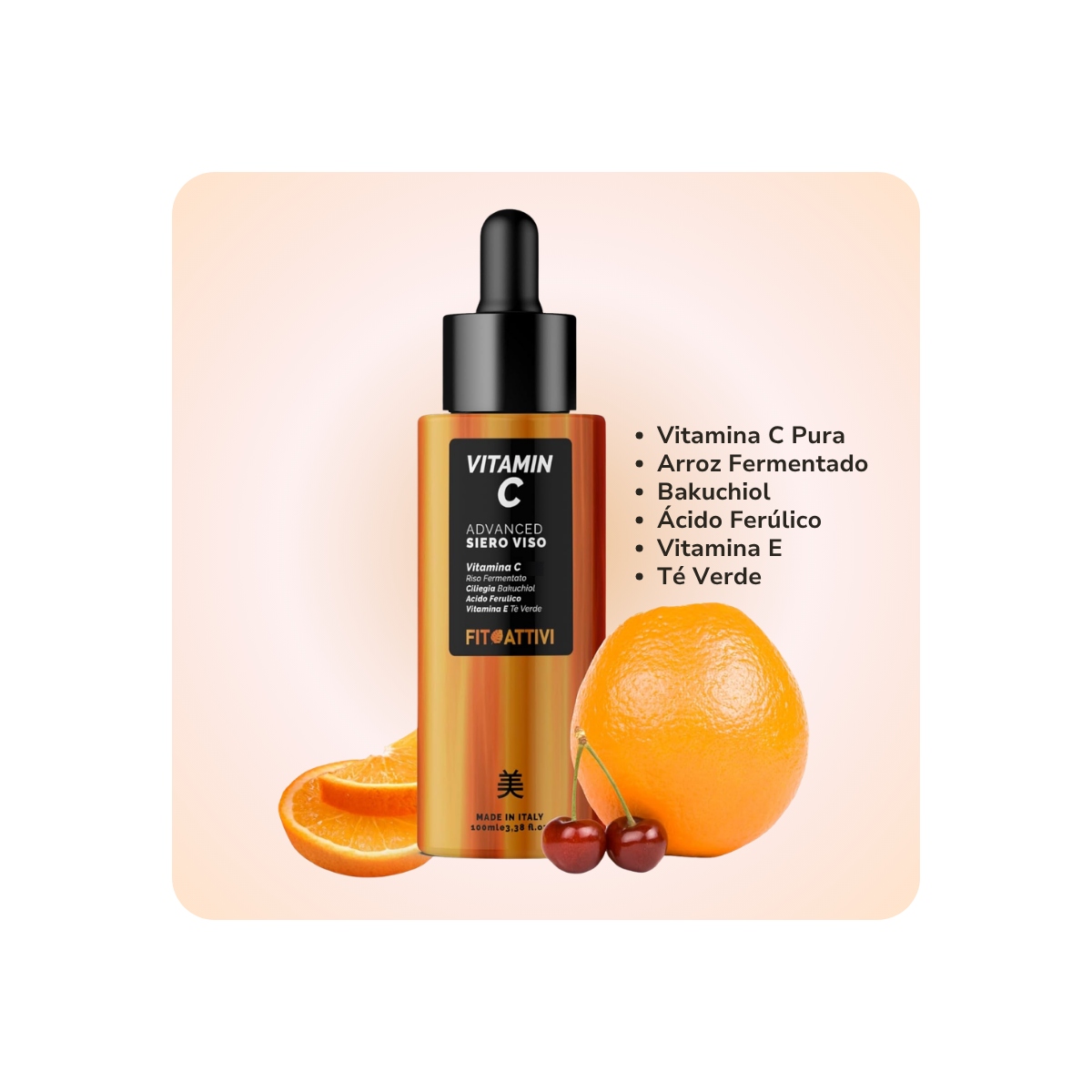 Sérum FitoAttivi Vitamin C Advanced Siero Visi con Vitamina C pura, Ácido Ferúlico y fermen