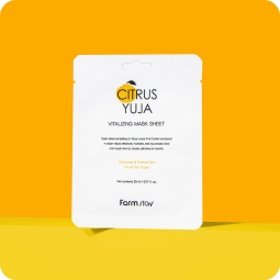 Mascarillas Coreanas de Hoja al mejor precio: Mascarilla con Vitamina C Farmstay Citrus Yuja Vitalizing Mask de FarmStay en Skin Thinks - Tratamiento Anti-Manchas 