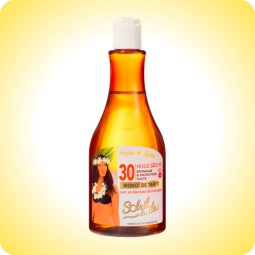 Aceite Bronceador Seco SPF30 Soleil des îles con Monoï de Tahiti AOC al 10% y acelerador de bronceado