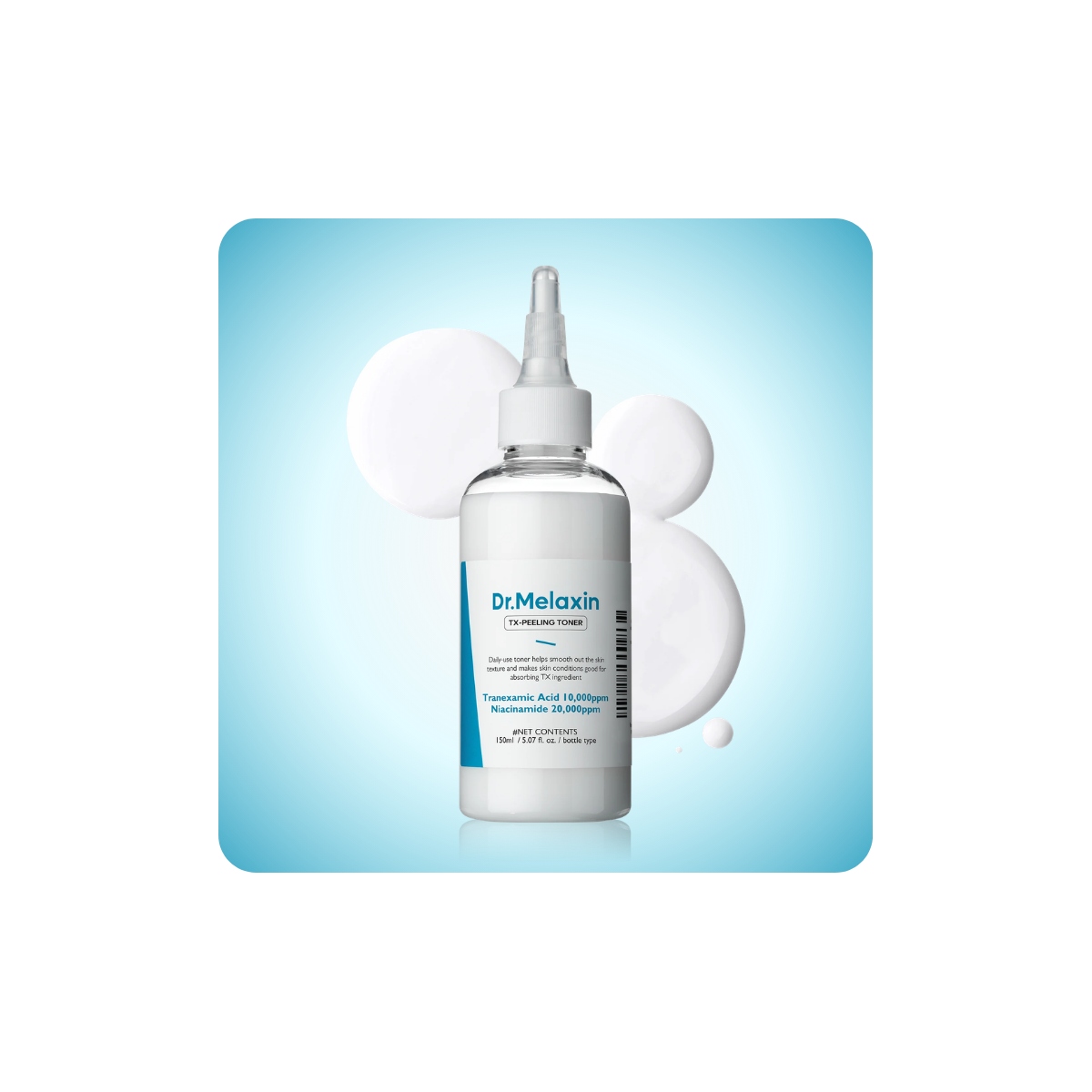 Tónico exfoliante Dr.Melaxin TX-Peeling Toner con ácido tranexámico, cuatro ácidos y fermentos