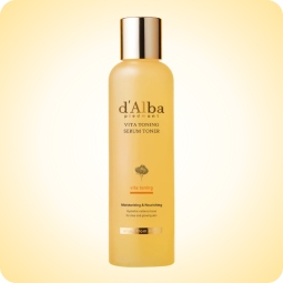Bote del d'Alba Vita Toning Serum Toner, tónico coreano con niacinamida y glutatión para iluminar y unificar el tono