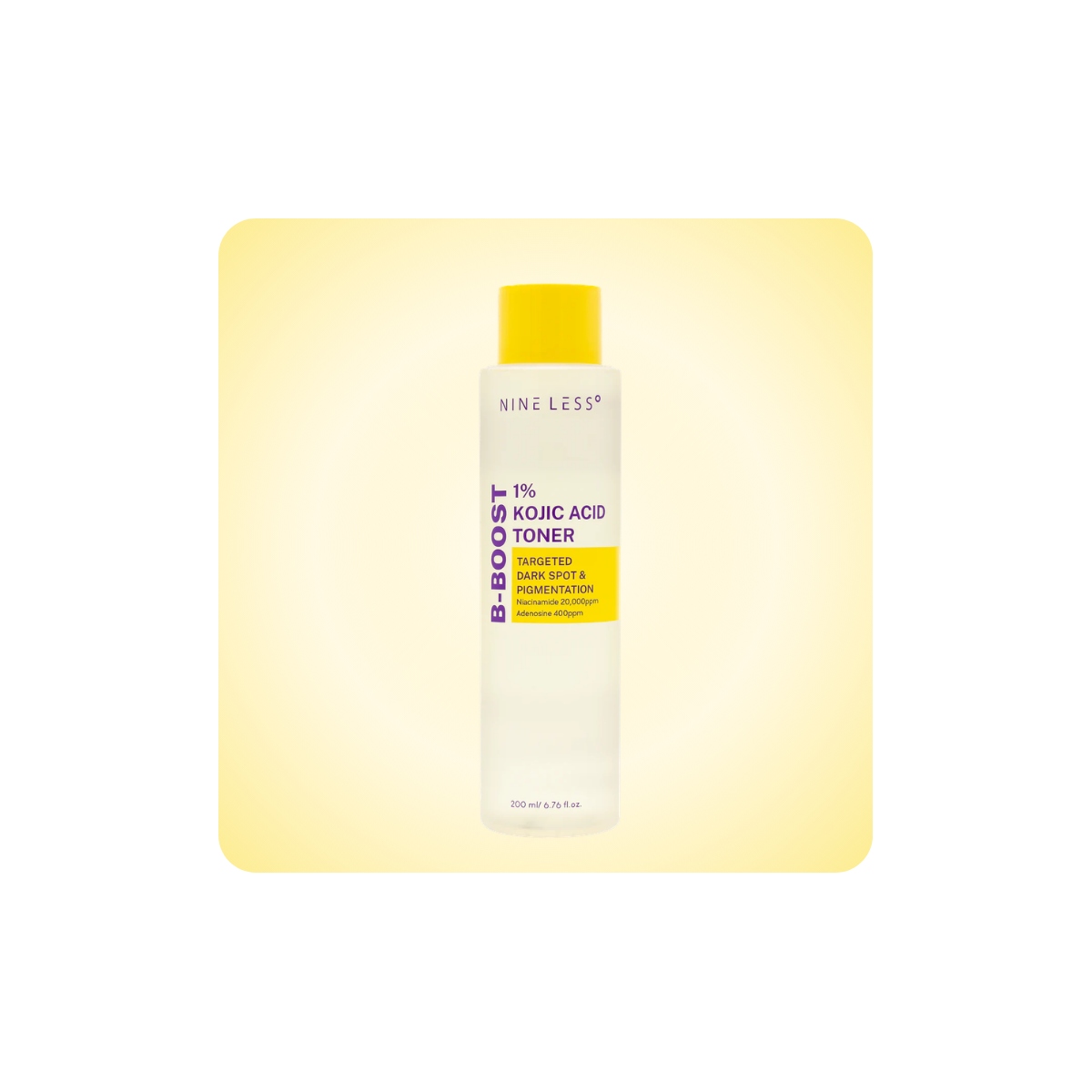 Nine Less B-Boost 1% Kojic Acid Toner, tónico coreano 
antimanchas disponible en Skin Thinks