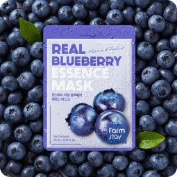 Mascarillas Coreanas de Hoja al mejor precio: Mascarilla Antioxidante Farmstay Real Blueberry Essence Mask de FarmStay en Skin Thinks - Piel Seca