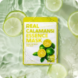Mascarillas Coreanas de Hoja al mejor precio: Mascarilla Iluminadora Farmstay Real Calamansi Essence Mask de FarmStay en Skin Thinks - Piel Seca