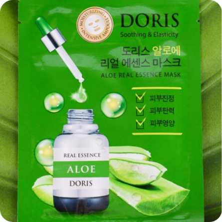 Mascarillas Coreanas de Hoja al mejor precio: Mascarilla calmante DORIS Jigott Aloe Real Essence Mask de Jigott en Skin Thinks - Piel Seca