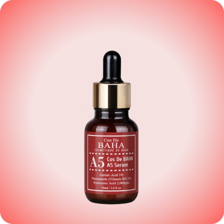 Cos De BAHA A5 Azelaic Acid 5% Serum, sérum coreano con ácido azelaico y niacinamida para manchas y rojeces