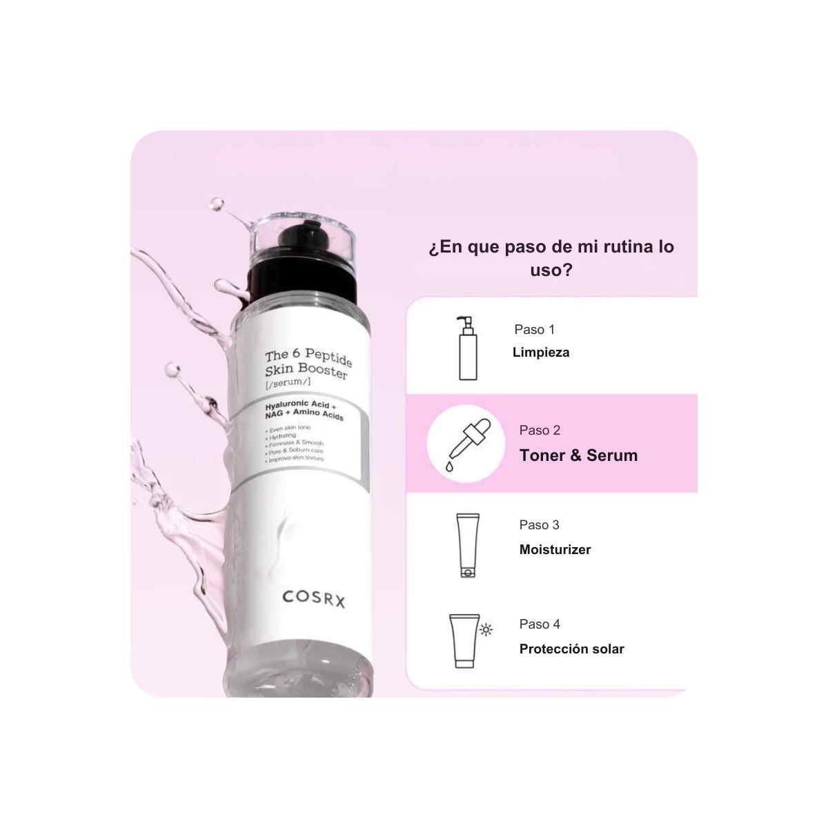 Serum y Ampoules al mejor precio: Serum de péptidos Cosrx The 6 Peptide Skin Booster Serum 30 ml de Cosrx en Skin Thinks - Piel Seca