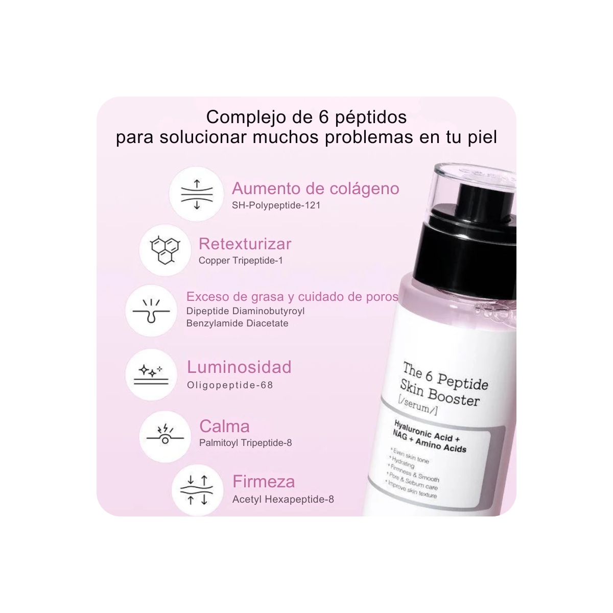 Serum y Ampoules al mejor precio: Serum de péptidos Cosrx The 6 Peptide Skin Booster Serum 30 ml de Cosrx en Skin Thinks - Piel Seca