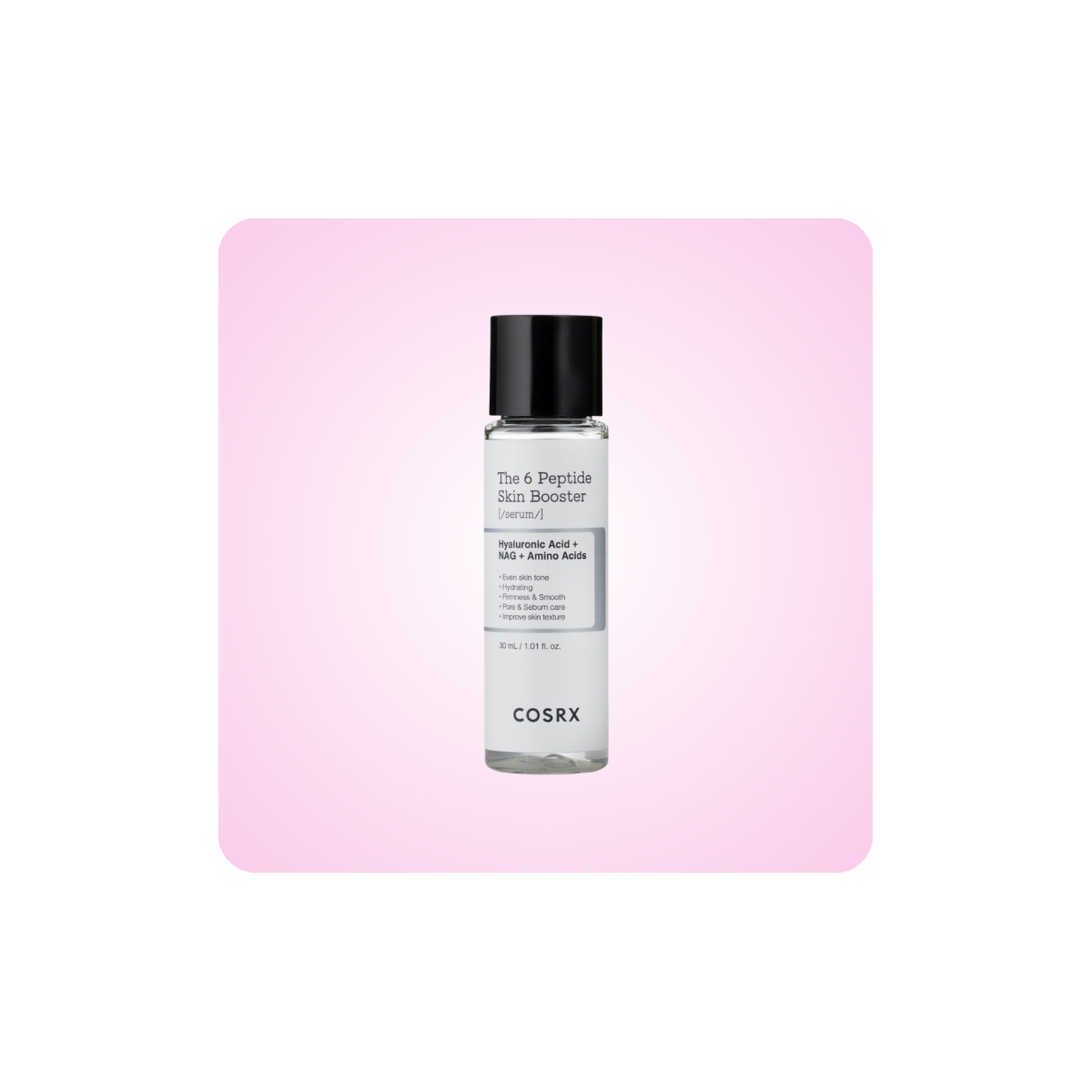 COSRX The 6 Peptide Skin Booster Serum en formato 30 ml, con seis péptidos, niacinamida y ácido hialurónico