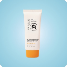MIDHA UV Protect Rice Sun Cream SPF50+ PA++++ 50ml, protector solar coreano vegano con filtros orgánicos