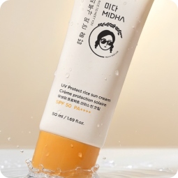 Solares al mejor precio: Protección solar con tratamiento MIDHA UV Protect Rice Sun Cream SPF 50+ PA++++ 50 ml de Midha en Skin Thinks - Piel Seca