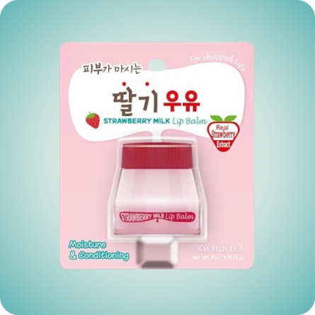 Labios al mejor precio: Bálsamo Labial Reparador KWAILNARA Strawberry Milk Lip Balm de Kwailnara en Skin Thinks - Piel Seca