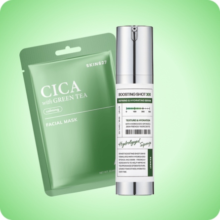 SKIN627 Boosting Shot 300 sérum con espículas de esponja marina y centella asiática