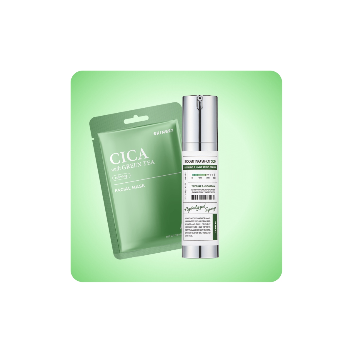 SKIN627 Boosting Shot 300 sérum con espículas de esponja marina y centella asiática