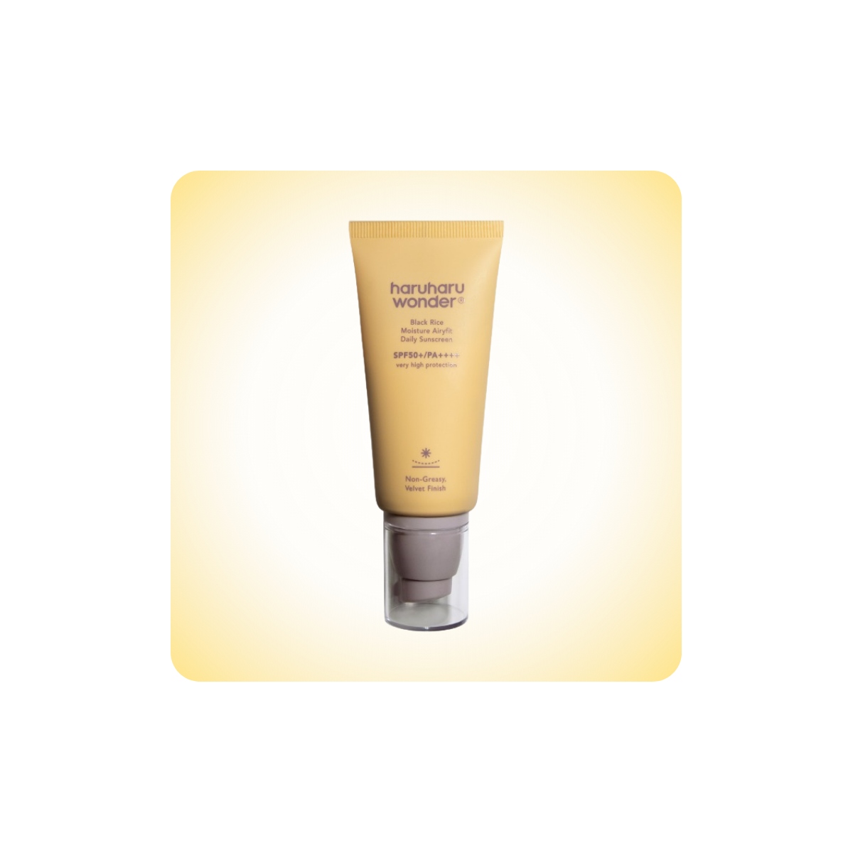 HaruHaru Wonder Black Rice Moisture Airyfit Daily Sunscreen SPF50+ PA++++ de 50 ml, con filtros UV químicos y fórmula ligera