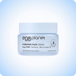Crema hidratante Daeng Gi Meo Ri Egg Planet Hydrating Face Cream de 50 ml para una piel de aspecto hidratado y confortable.