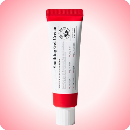 Mizon Good Bye Blemish Soothing Gel Cream, con ACNOTIDE y niacinamida para piel grasa y con tendencia acneica.