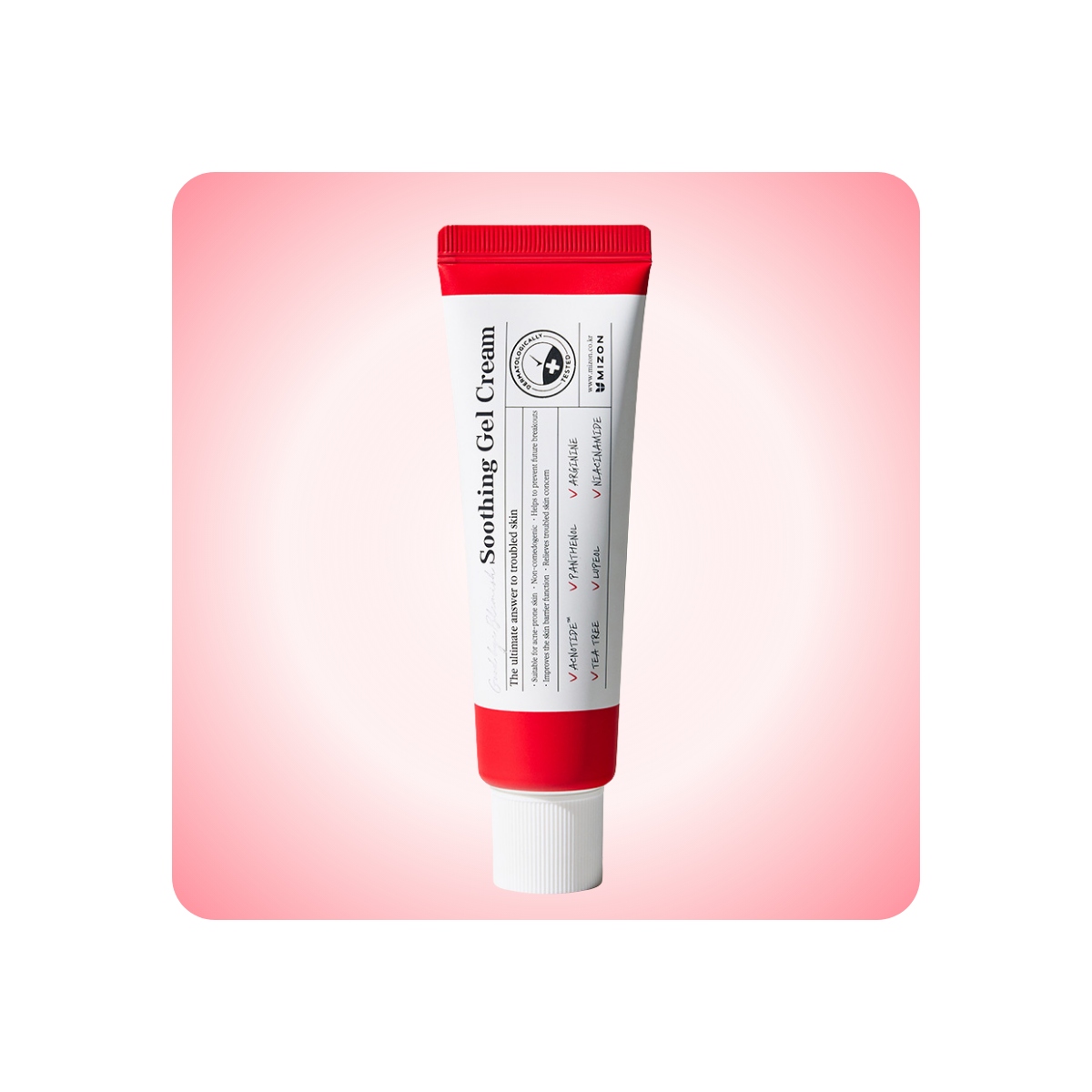 Mizon Good Bye Blemish Soothing Gel Cream, con ACNOTIDE y niacinamida para piel grasa y con tendencia acneica.