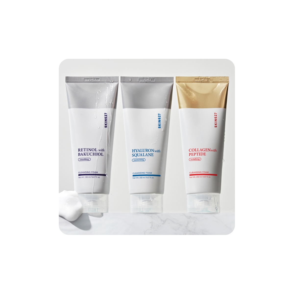 Espumas Limpiadoras al mejor precio: Espuma Limpiadora Hidratante SKIN627 HYALURON with SQUALANE Cleansing Foam de SKIN627 en Skin Thinks - Piel Sensible